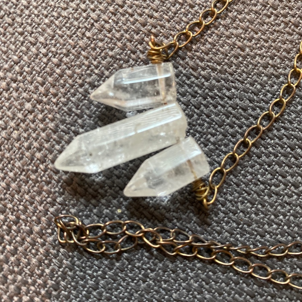 Bronze-y Gold Crystal Necklace
